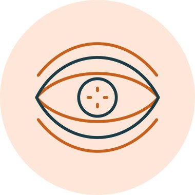 Biyonik Kontak Lens Web simgesi, vektör illüstrasyonu