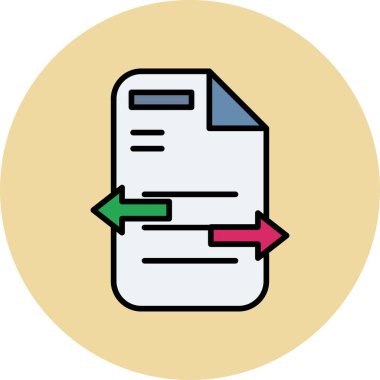 Bir belge simgesinin temiz ve basit vektör illüstrasyonu.