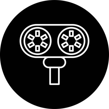 Stereoskop ağ ikonu vektör çizimi