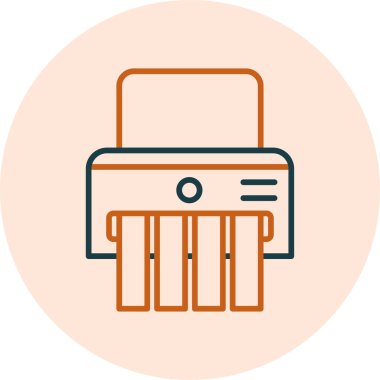 Dilimlenmiş belge ve vektör resim ile ofis parçalayıcı