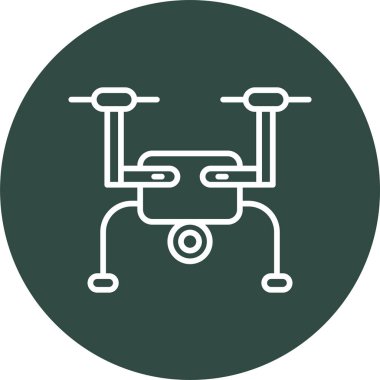 Drone simgesi, vektör illüstrasyonu basit tasarım