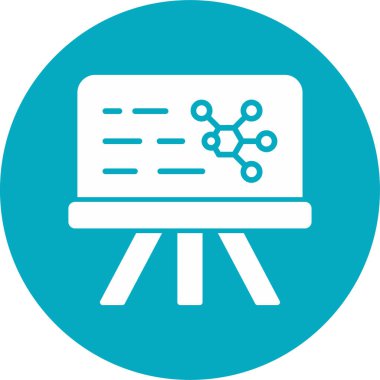 sunum simgesi, vektör illüstrasyonu basit tasarım