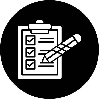 Belge simgesi, vektör illüstrasyonu basit tasarımı test et