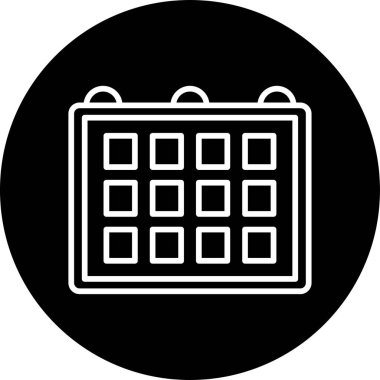 Takvim simgesi, vektör illüstrasyonu basit tasarım