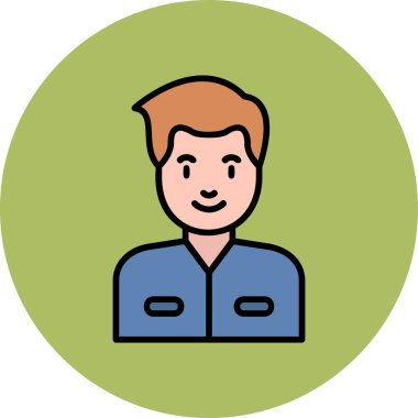 erkek avatar simge vektör çizim 