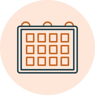 Takvim simgesi, vektör illüstrasyonu basit tasarım