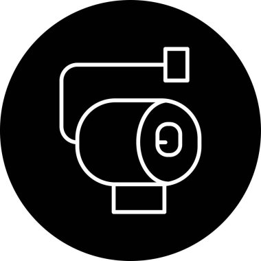 Bir rulo kağıt. Basit web simgesi illüstrasyonu 