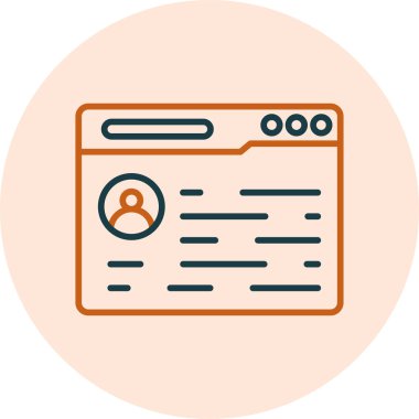 Tarayıcı. Web simgesi basit illüstrasyon 