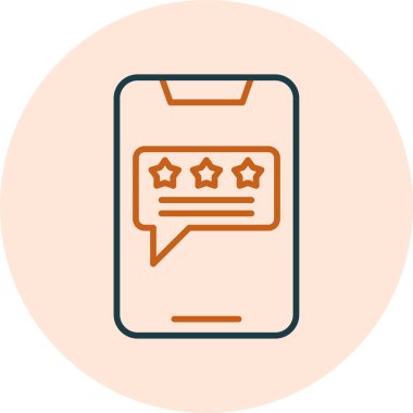 düz geribildirim simgesi vektör çizimi