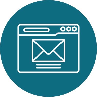 Doğrudan e- posta iletisi basit simgesi 