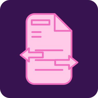 Bir belge simgesinin temiz ve basit vektör illüstrasyonu.