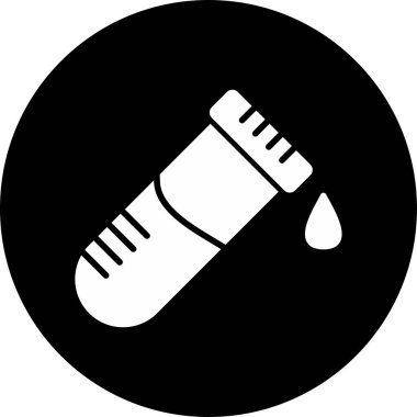 Tek test tüpü, basit çizgi sanatı.