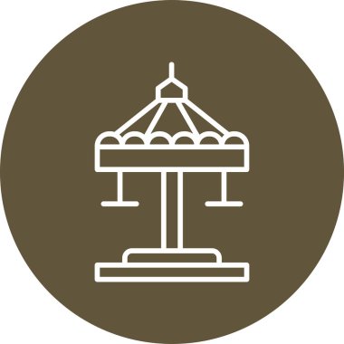 Atlıkarınca simgesinin vektör illüstrasyonu 