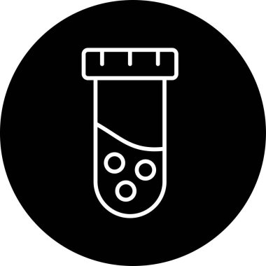 Tek test tüpü, basit çizgi sanatı.