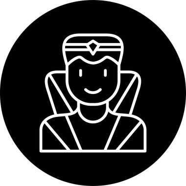 Süper kahraman ağ simgesi, vektör illüstrasyonu