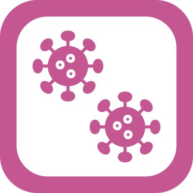 virüs web simgesi, vektör çizim