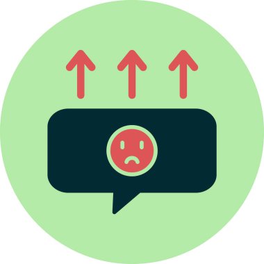 Üzüntü web simgesi vektör illüstrasyonu