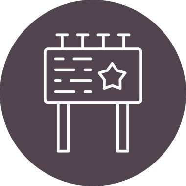 reklam panosu simgesi, vektör illüstrasyonu basit tasarım