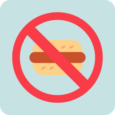 Fast food ikonu vektör çizimi yok 