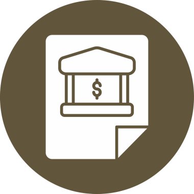 Banka Bildirimi web simgesi vektör illüstrasyonu