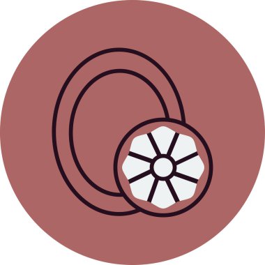 Büyük harf O web simgesi vektör illüstrasyonu