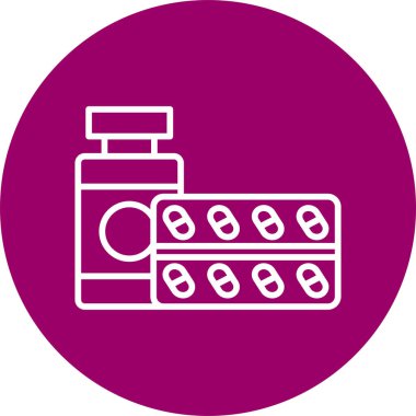 Antihistaminler web simgesi vektör çizimi