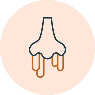 Akan burnun temel çizgisel çizimi 