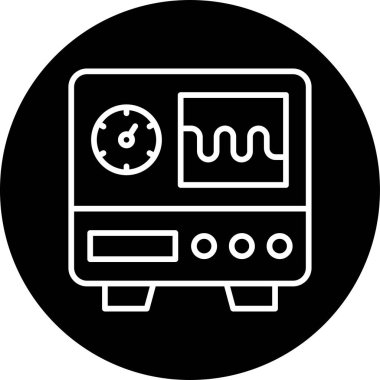 Laboratuvar Makine simgesi, vektör illüstrasyonu