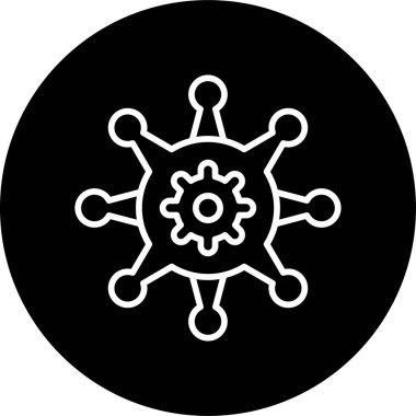 Kalıp ağ simgesi vektör illüstrasyonu