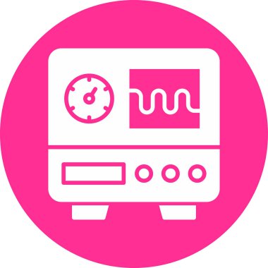 Laboratuvar Makine simgesi, vektör illüstrasyonu