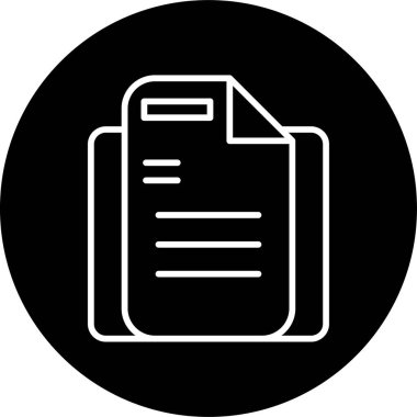 Bir belge simgesinin temiz ve basit vektör illüstrasyonu.