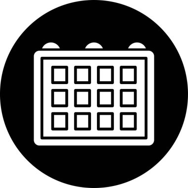 Takvim simgesi, vektör illüstrasyonu basit tasarım