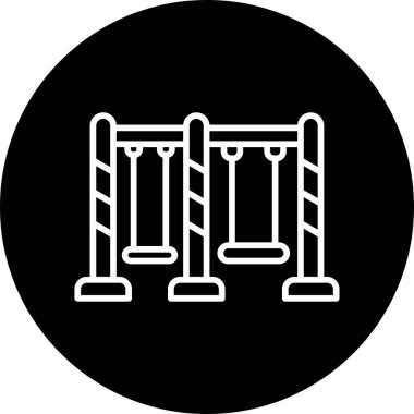 Salıncak ağ ikonu vektör illüstrasyonu