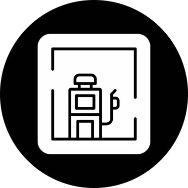 benzinlik ikonu vektör illüstrasyonu