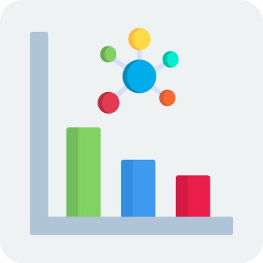 Histogram. Web simgesi basit illüstrasyon