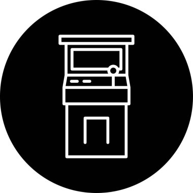 Arcade web simgesi, basit vektör illüstrasyonu