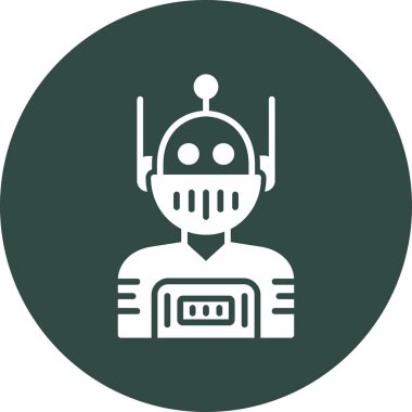 Çizgi film robotunun basit kavramsal doğrusal çizimi