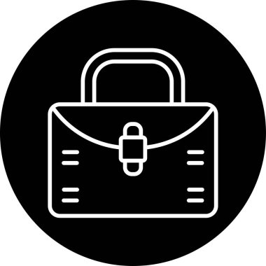 Çanta. Web simgesi basit illüstrasyon