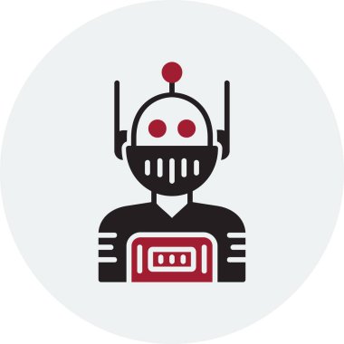 Çizgi film robotunun basit kavramsal doğrusal çizimi