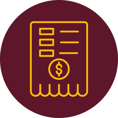 iş makbuzu simgesi, vektör illüstrasyonu