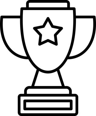 Kupa simgesi, vektör illüstrasyonu basit tasarım