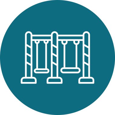 Salıncak ağ ikonu vektör illüstrasyonu