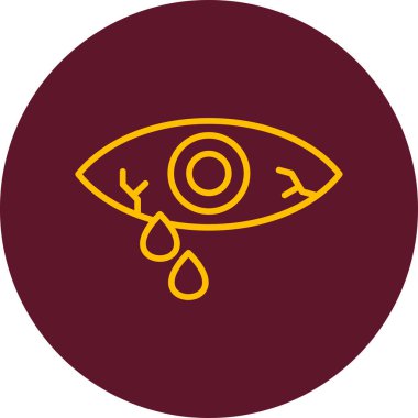 Sulu gözün basit doğrusal resmi