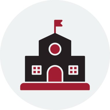 Okul canlandırma simgesi, vektör illüstrasyonu basit tasarım