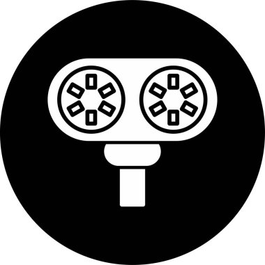 Stereoskop ağ ikonu vektör çizimi