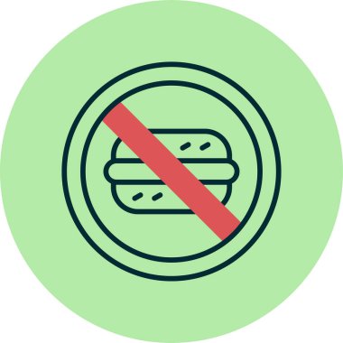 Fast food ikonu vektör çizimi yok 