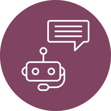 Chatbot, robot simgesi, vektör illüstrasyonu