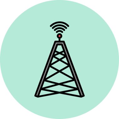 Anten. Web simgesi basit illüstrasyon