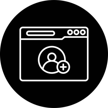 Basit tarayıcı Hikayesi vektör simgesi