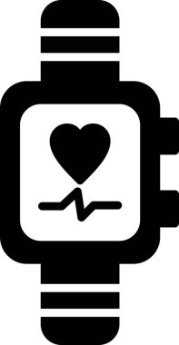 Smartwatch ağ simgesi, vektör illüstrasyonu